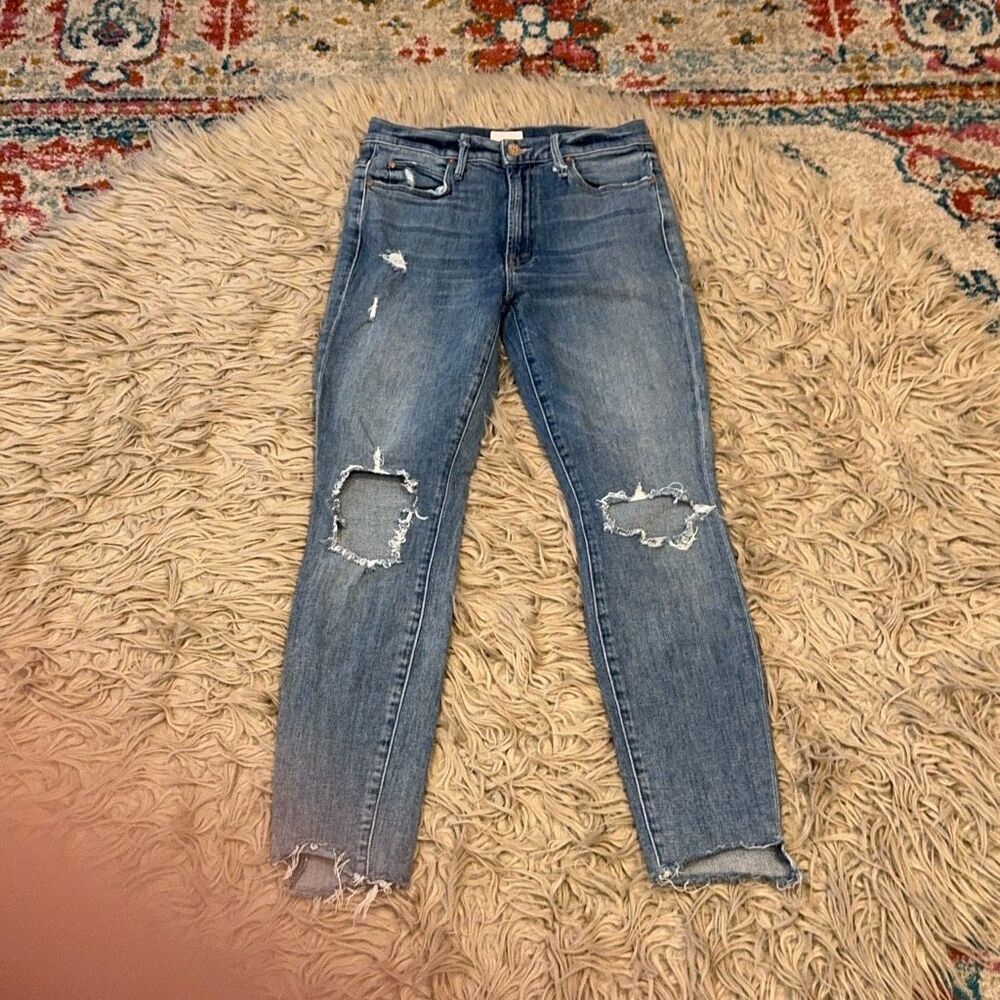 Mother Denim - the stunner ankle step fray Jeans size 26